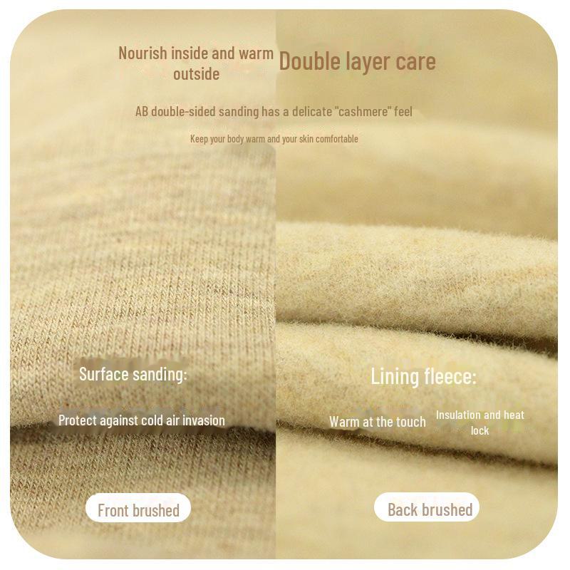 Men's and Women's 320g Thermal Fleece Underwear Set for Fall and Winter