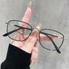 Metal Square Glasses Women Men Luxury Eyewear Leisure Commute Female Male Clear Anti Radiation Filter Glasses