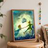 Disney Oil Painting Art Painting Set Peter Pan Flying Home Wall Decor Handmade Gift