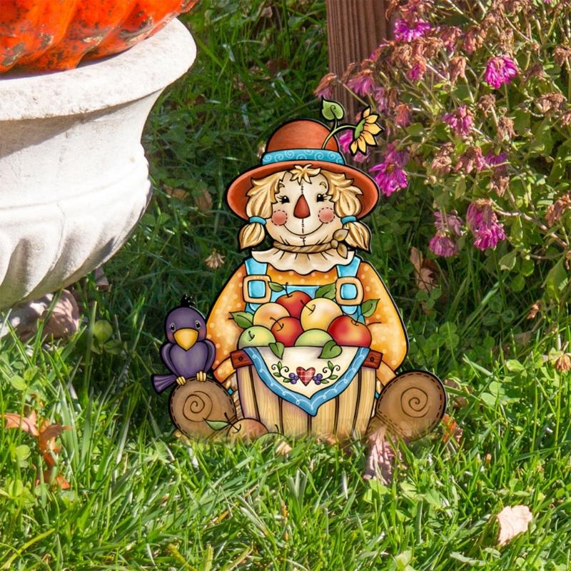 Eye Catching Ground Plug Party Garden Decorative Stakes Party Scene Thanksgiving Day Outdoor Floor Insert For Yard Lawn