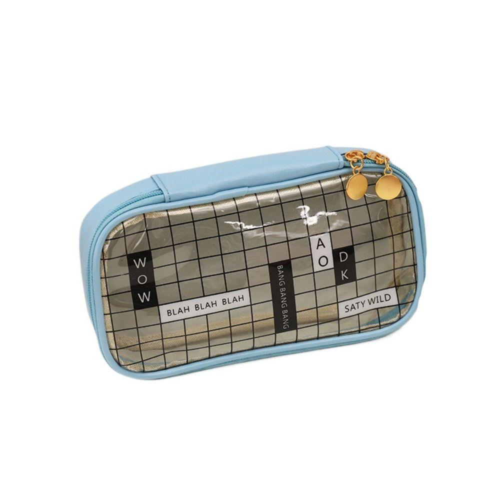 

Children School Supplies Plaid Printed Pencil Pouch Stationery Bag Desktop Storage Bags Pen Bag