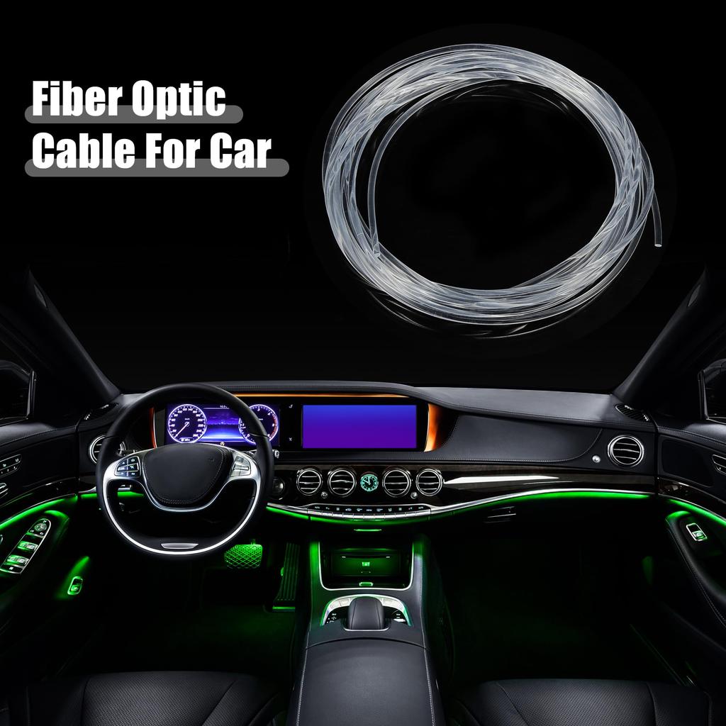 ACROPIX Fiber Optic Cable Glow Car Light Decoration Universal 3mm 5M Clear 1pcs