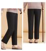 Mom's Plus Velvet Warm Cotton Pants for Middle-Aged and Elderly Women - Large Size, Loose-Fit, Suitable for Spring, Autumn, and Winter.