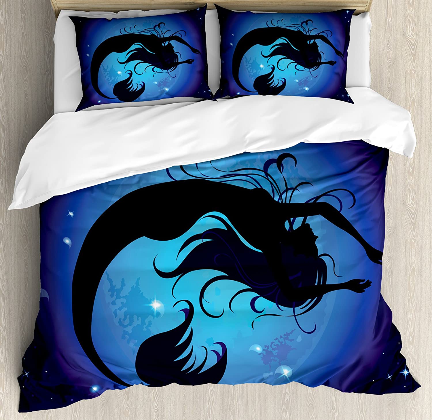 

3pcs Bedding Set Underwater Animals Sea Life Cartoon Home Textile Duvet Cover Pillow Case Boy Kid Teen Girl Bedding Covers Set EU single(135x200cm)