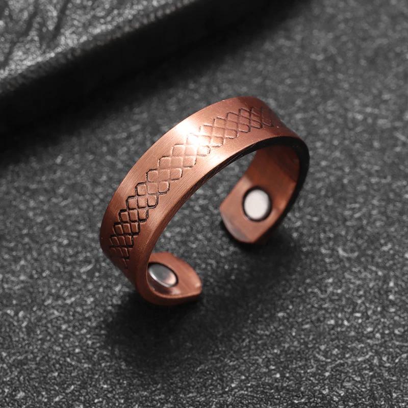 Celtic Bear Claw Copper Ring Magnetic Energy Treatment Joint Pain Ring for Women Men Retro Fashion Healthy Weight Loss Jewelry