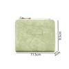 Retro Leather Short Wallet Large capacity Solid Color Zipper Purse Small Card Bag Gift