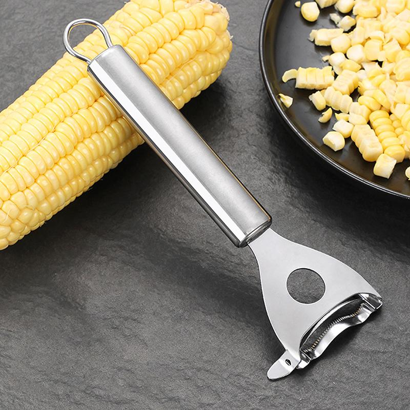 

Ergonomic Stainless Steel Corn Planer with Handle - Easy Fresh Corn Peeler Separates Corn with Minimal Effort Kitchen Tool Gift серебряный
