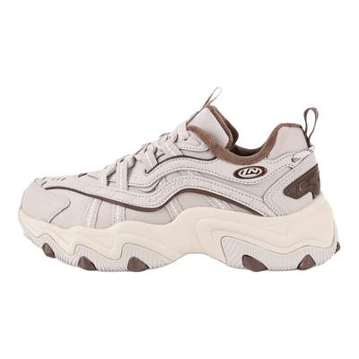 Disney X Li Ning Cat Paw Fleece Comfortable Wear-Resistant Height-Increasing Warm Low-Top Dad Shoes Women Sneaker Wind-Bell-Gray AGCT358-11
