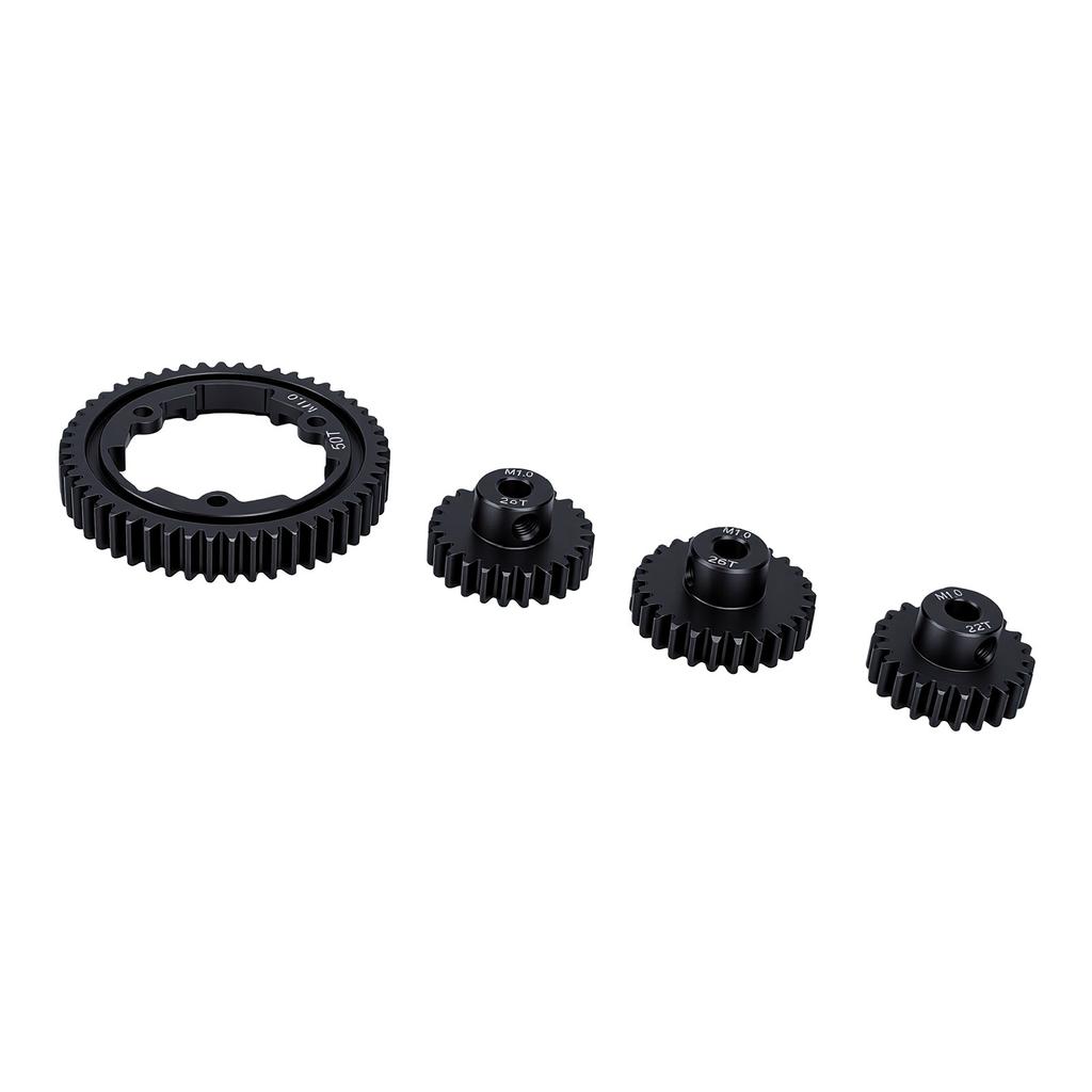 RC Gear Set Fit for X Maxx 1 5 RC Car Hardened Steel 50T M1 Spur Gear With 18T 20T 22T Motor Pinion Gears