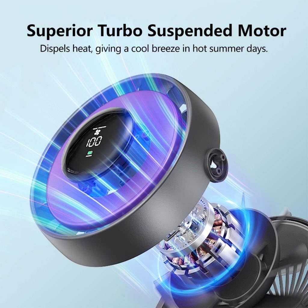 Intelligent Desktop Air Circulation Fan Mini Portable Electric Fan Wireless USB Rechargeable Ventilation Fan