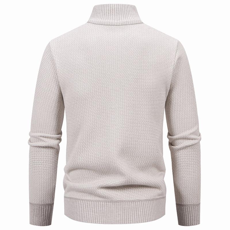Winter Men's Sweater Knitted Jacket Men's Cardigan Stand Collar Slim Fit