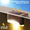 4/6/8/12/16/20/24Pcs New Solar Fence Light Railing Stair Lamp Outdoor Waterproof LED Step Light Courtyard Decorative Wall Light