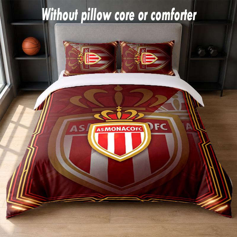 Monaco FC Design Bed Bedding Set 1 Duvet Cover + 2 Pillowcases Soft Breathable Household Bed Linens