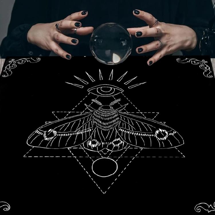 Eye Insect Pattern Tarots Card Tablecloth Altars Cloth Altars Cloth Divinations Card Table Cloth Tapestry Easy to Use