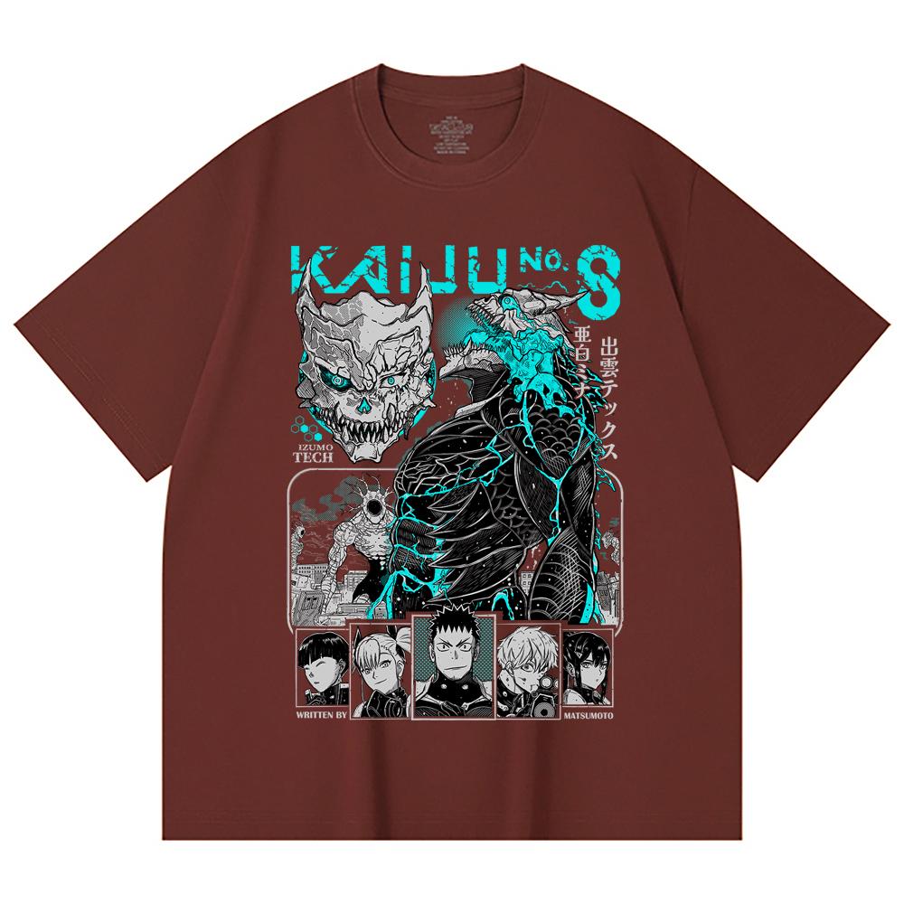 230 Gsm 100% Cotton Kaiju No 8 V1 Print Unisex Heavy Cotton T Shirt