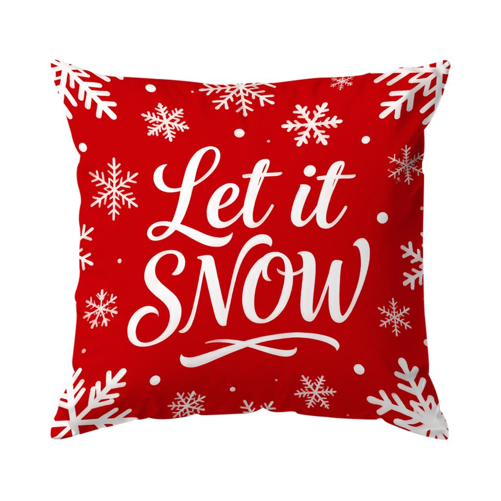 Merry Christmas Theme Pillowcase Printed Polyester 40/45/50Cm Throw Pillowcover Decorative Sofa Cushion Pillowslip Home Decor