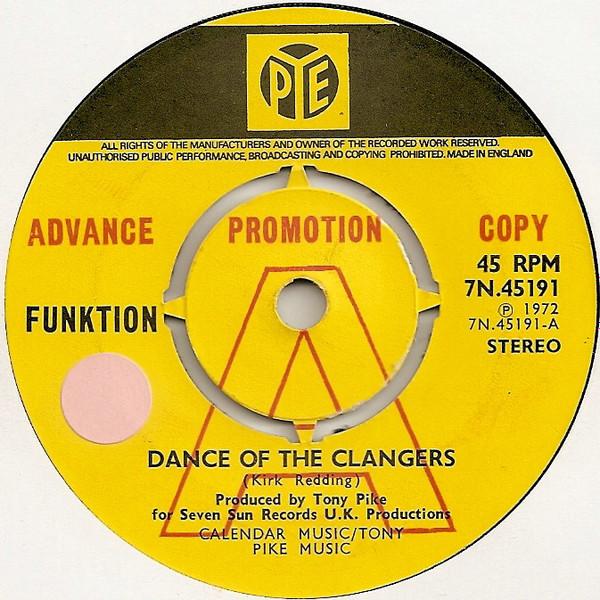 

7inch Record FUNKTION - Dance Of The Clangers 7N45191PROMO Pye Records 1972 UK Soul/Funk Used