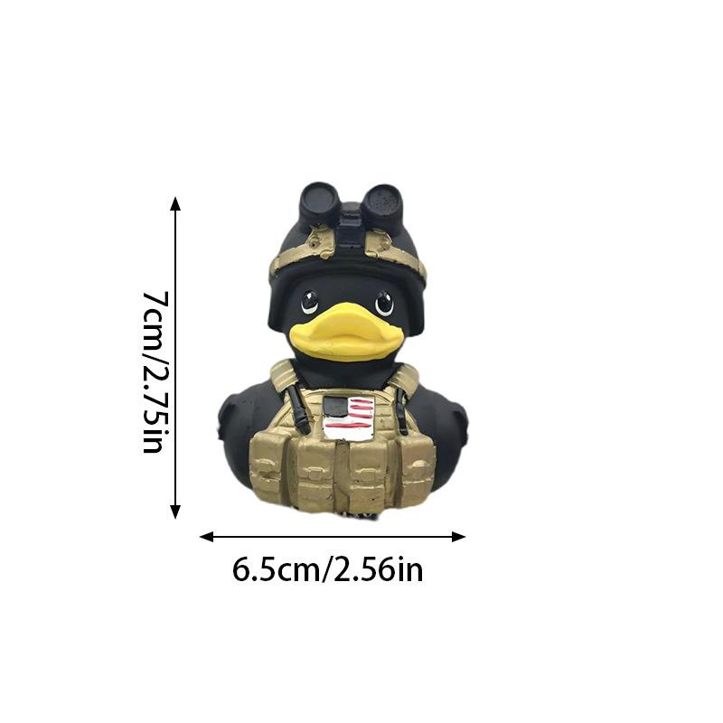 Military Resin Duck Sculpture Handmade Art Craft Home Office Desk Decor Veteran Tribute Collectible Gift Ornament