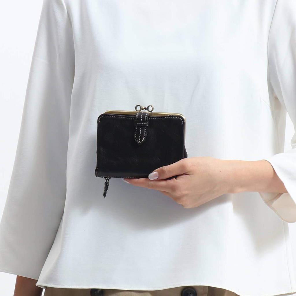 Clap Bifold Wallet Genuine Leather Clapton 0035101 Black [Dakota] (0030101) Women's DA-31501-10