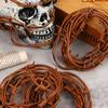 49 Foot Fake Rusted Barbed Wire Decoration 6 Pcs Halloween Plastic Barb Wire Dec