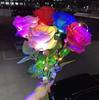 Led Glowing Artificial Silk Flowers Light up Rose Bouquet Valentines Mother's Day Gift for Home Wedding Centerpieces Party Decor