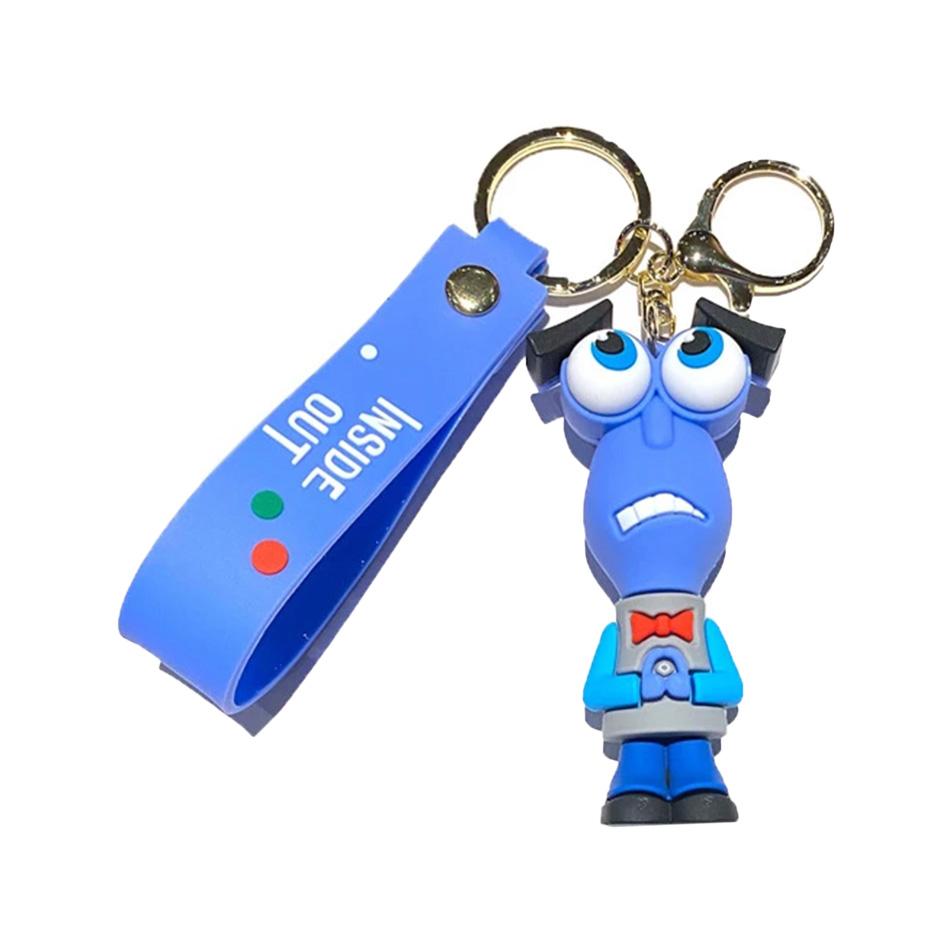 

Hot Inside Out 2 Keychain Kawaii Movie Anime Anxiety Ennui Envy Cute Girls Creative Bag Pendant Car Keychain Toys Gifts