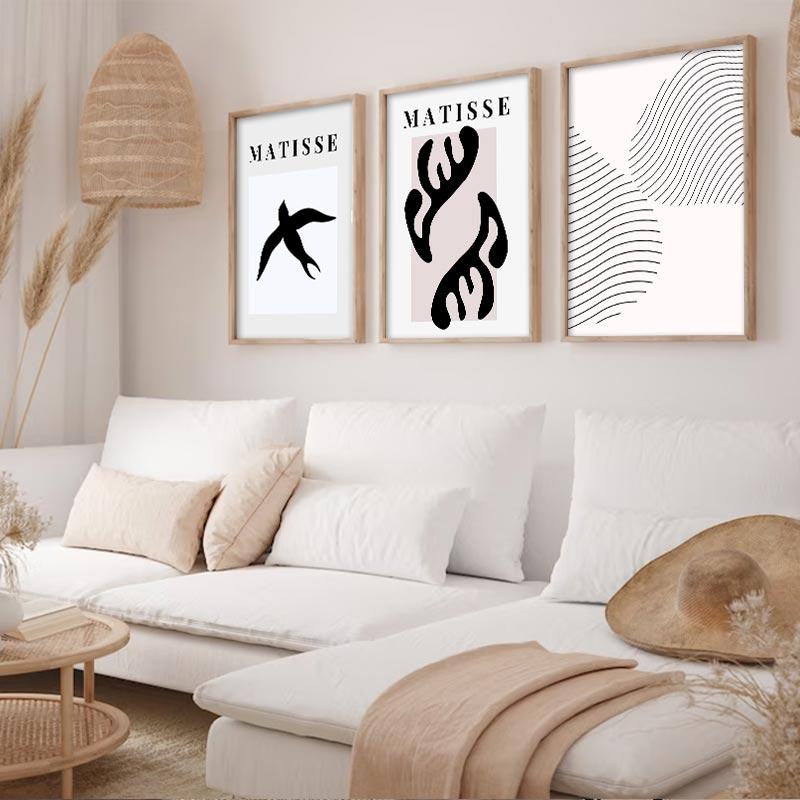 Abstract Matisse Print Wall Art Flower Vase Canvas Painting Alphabet Colour Block Poster Living Room Hallway Bedroom Home Decor