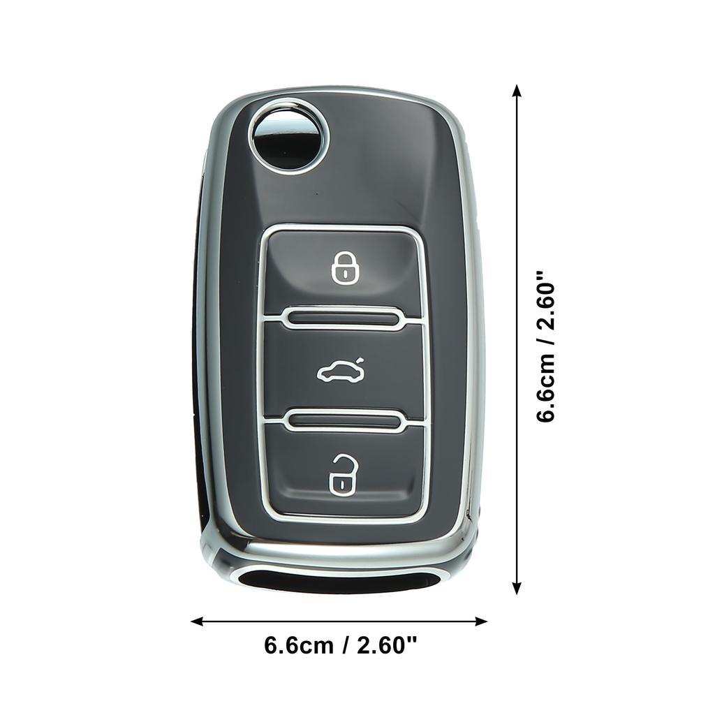 uxcell Smart Key Fob Case Cover Compatible with Volkswagen Compatible