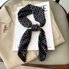 Houndstooth Imitation Silk Korean Version Retro Square Scarf Fashionable Collarbone Scarf Women's Decorative Small Scarf Kicker Bag Women