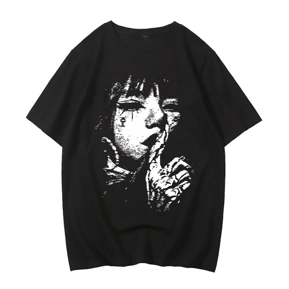 T-Shirt Horror Japan Guro Funny Girl Anime Womens  T Shirt  Women Kawaii Clothes