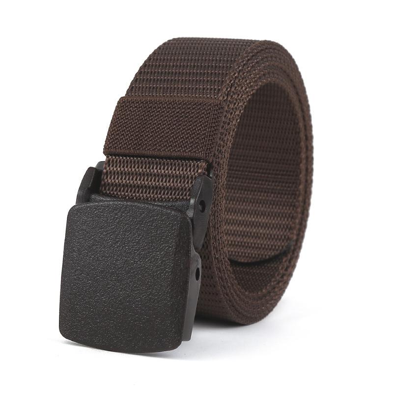 Nylonový taktický pás Pánský nekovový outdoorový sportovní pásek Studentské vojenské tréninkové plátno