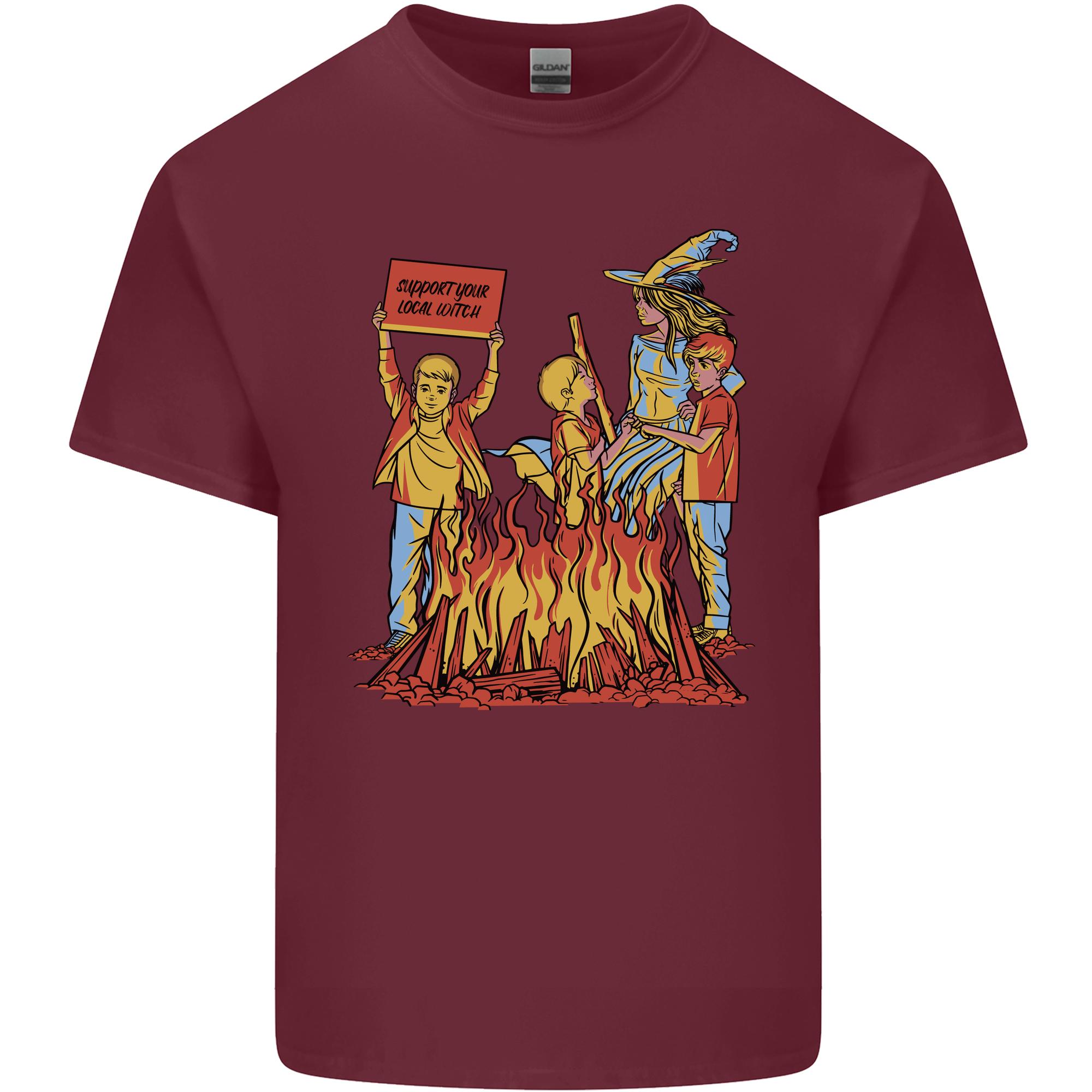 Support Your Local Witch Halloween Satire Unisexs Light Cotton TShirt S