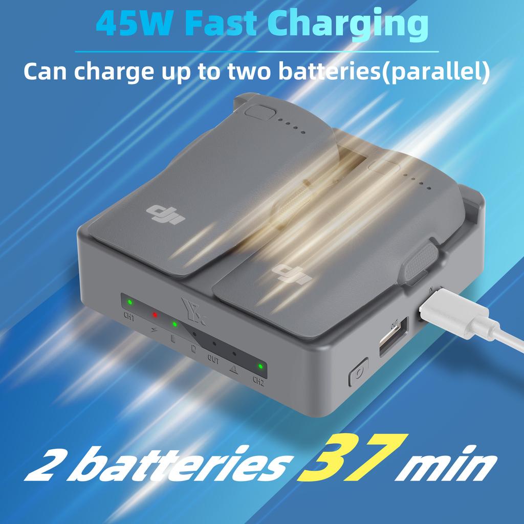 Two-way Fast Charging Hub Battery Intelligent Charger For DJI Neo 2 Charging Butler Power Bank For DJI Neo 2 Drone Accessories