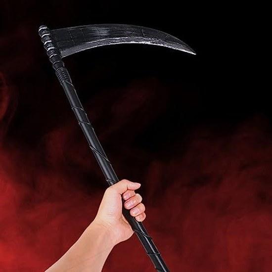 Formemory Umhang Halloween Cosplay Kostüm Vampir Set Sensenmann Sense Rot Schwarz Stehkragen Mit Kapuze Wendbar Zubehör Zauberer Hexe Sensenmann