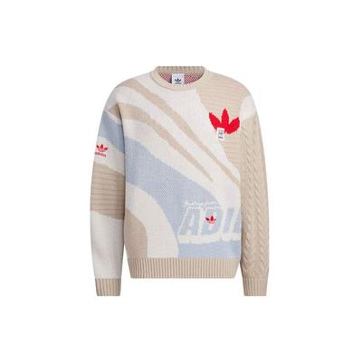 Originals Sportswear Logo Intarsia Pullover Knit Sweater Men Tops Light-Khaki IN0985
