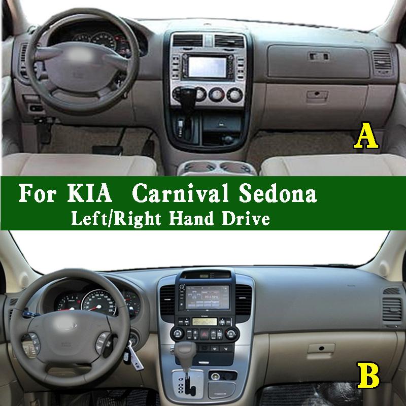 For KIA Sedona Grand Carnival II GQ III VQ 2004-2006-2014 Dashmat Dashboard Cover trument Panel Pad Anti-Dirt Proof Dash Mat