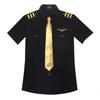 Nieuwe Collectie Vliegtuig Kapitein Uniform Luchtpiloot Kracht Vliegpak KTV Halloween Cosplay Verkleed Zomer Man Vrouw Shirt Jurk