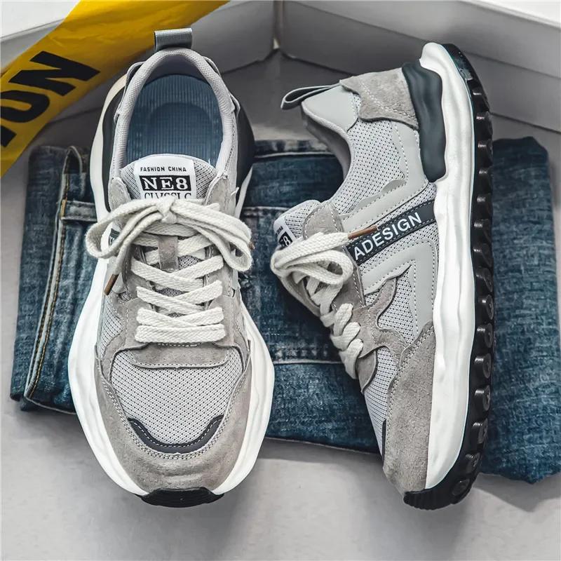 

Модельерская мужская обувь, растворяющаяся толстая обувь, повседневные кроссовки, мужские трендовые кроссовки на платформе, массивные кроссовки, прогулочная обувь 44