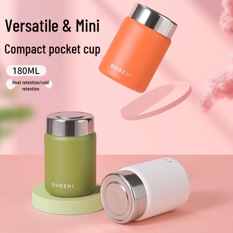 Stainless Steel Insulated Pocket Thermos: Fresh Color Tea & Water Cup for Office or School Use