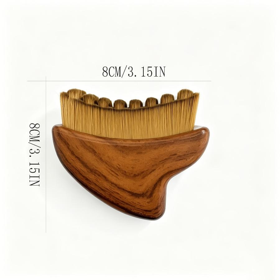 1PC Facial Massage Brush, Angled Handle Soft Bristles, Gentle Manual Scrubber for Daily Skincare, Smooth Contouring Tool