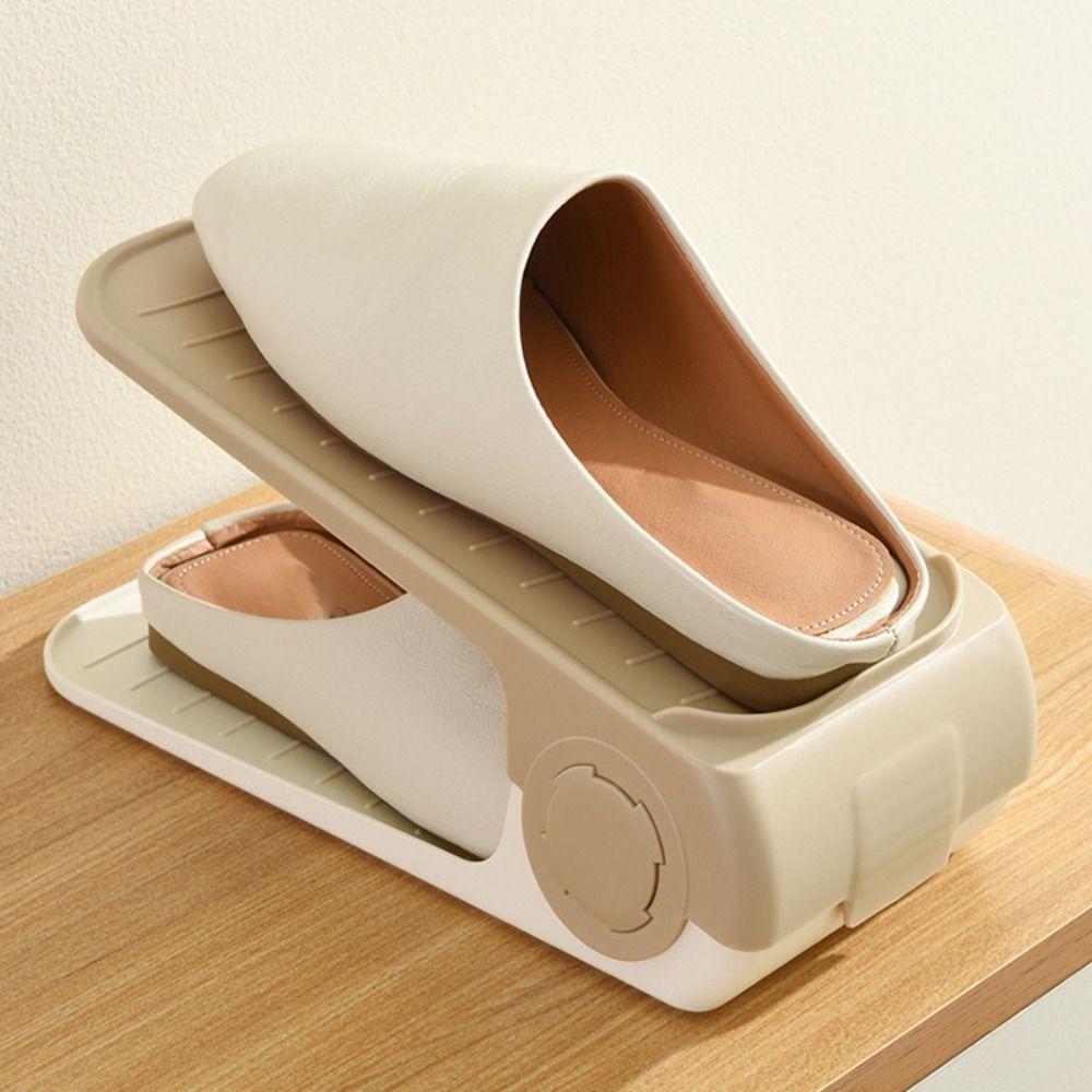 New Adjustable Height Shoe Stacker Double Layer Durable Space-Saving Shoe Rack Shoe Organizer for Closet Shoes Storage