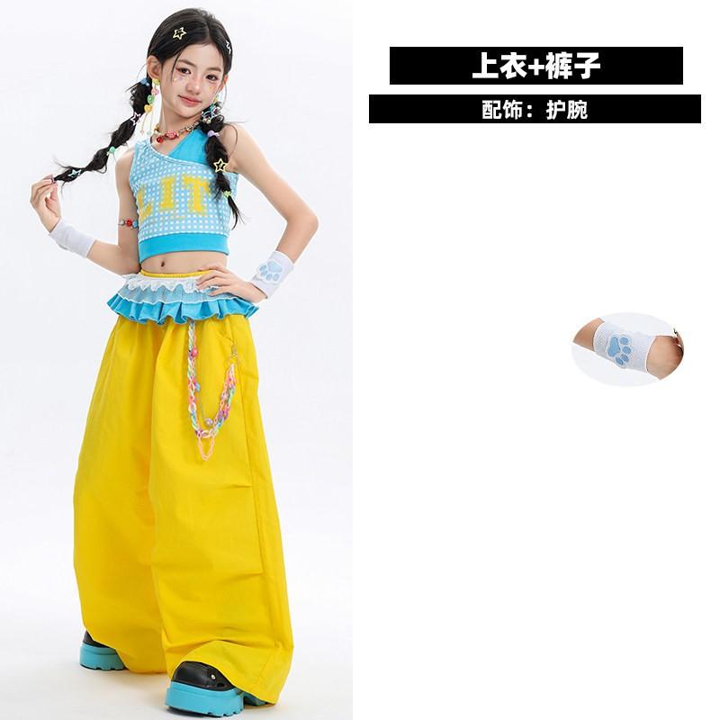 Mädchen Jazz Dance Outfit Kinder Hip Hop Bühnenauftritt Set Trendige Tanzkleidung