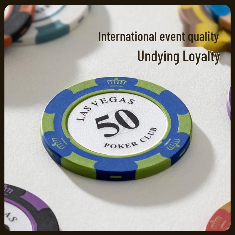 High-End Texas Hold'em Poker Set: Crown Clay Chips, Mahjong Cards, Aluminum Case, Poker Table Cloth