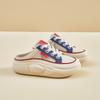 New Summer Half-support White Shoes for Women's Mesh Breathable Student Board Shoes Casual Thick Sole Height