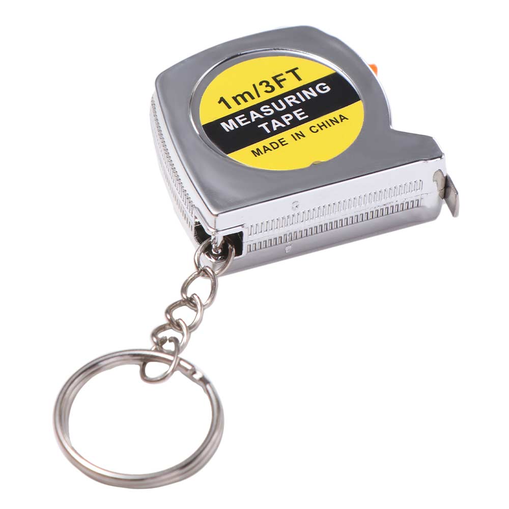 Soft Steel Tape Measure Keychain 3-Foot/1-Meter Measure Keychain Measuring Ruler Tape  Daily