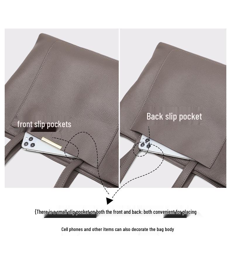 Women's 2025 Winter Fashion Genuine Leather Versatile Shoulder Tote Bag