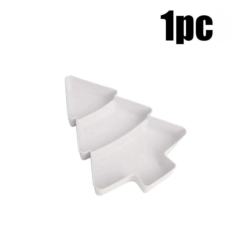 

1-20PCS Christmas Tree Shaped Fruit Tray Plastic Candy Snack Tray Dried Fruit Melon Plate Party Supplies Home Decoration