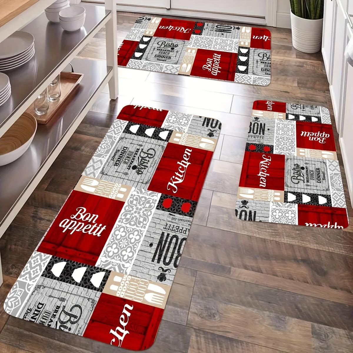 

1PC Jigsaw Pattern Kitchen Rugs Non-Slip Home Door Mats Pop design Bathroom Rugs Bath Mat Carpet for Home Sink Laundry Decor 400MMx600MM