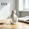 Decorative Sculptures for Modern Interior 3D Printed Cat Sculpture, Style Matte Statue, Black And White Art Decor Table PLA Ornament Home Aesthetic
