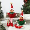 1pcs Christmas Elf Plush Doll Fabric Christmas Tree Hanging Ornament for Kids Window Hotel Decoration Desktop Decoration